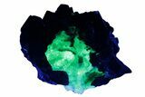 Fluorescent Hyalite Opal on Lustrous Black Tourmaline (Schorl) #239683-2